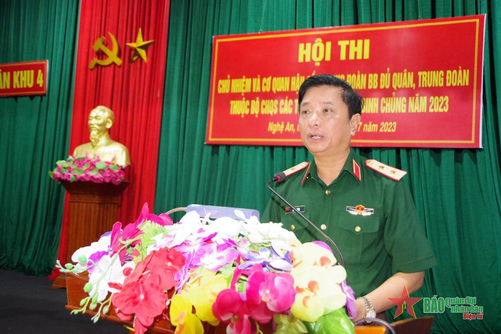 Quân khu 4: Tổ chức Hội thi Chủ nhiệm và cơ quan Hậu cần Trung đoàn, Lữ đoàn binh chủng năm 2023